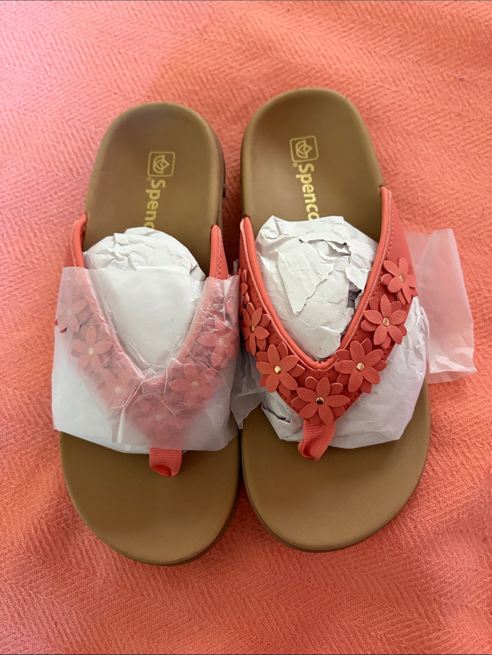 Spencer Women’s Coral Floral Thong Sandals